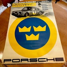 Vintage 1970 Original Porsche Swedish Rally P...