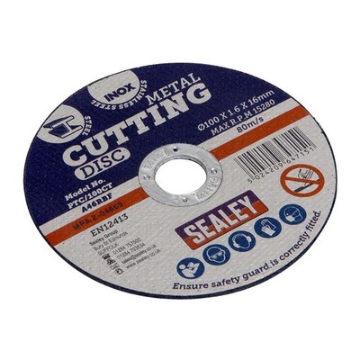Sealey Trennscheibe Ø100 x 1,6mm Bohrung Ø16mm PTC/100CT
