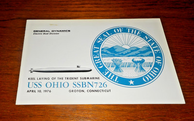 USS OHIO (SSBN-726)  Keel Laying Program Booklet (April 10, 1976)   VGC