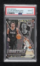 2023 Panini Mosaic Montage Fast Break Prizm Victor Wembanyama PSA 10 GEM MT h3e