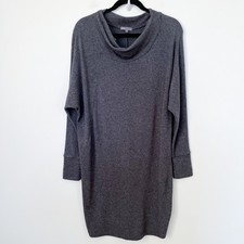 Vince Angora Blend Cowl Neck Sweater Dress Womens Large Gray