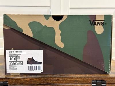 VANS DEFCON SK8 HI NOTCHBACK 10 WOODLAND CAMO vault fa syndicate