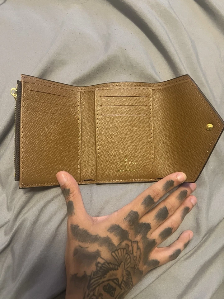 Cartera de lujo con estampado de diseño marrón y cuadros para mujer Foto 4 de 4