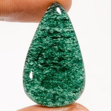 100 Natural Green Aventurine Pear Cabochon Gemstone 27.5 Ct 32X19X6 mm GC-41635