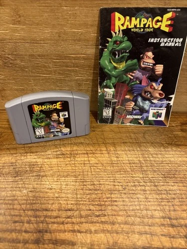 Rampage World Tour Nintendo 64 with Manual Tested and Working