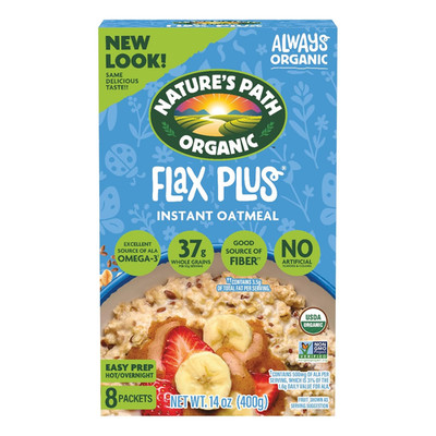 Nature'S Path Organic Flax plus Instant Oatmeal, 14 Oz (Pack of 1), Non-Gmo