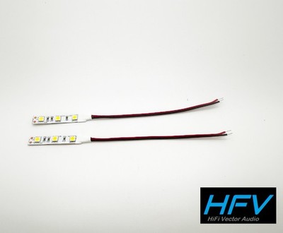 2 pcs small 50mm long 5050 LED indoor light strip DC 12V RED