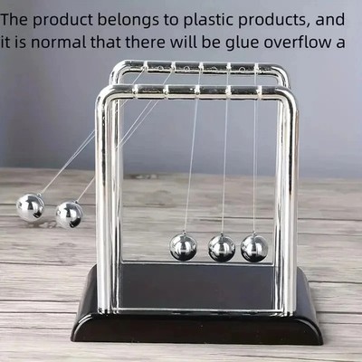 1 Piece Non-Slip Stainless Steealance Ball Physics Science Pendulum Desk Fun Toy