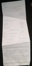 Payless Shoe Store Receipt