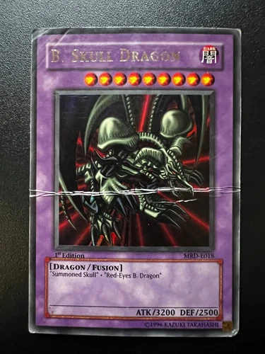 B. Skull Dragon MRD-E018 Ultra Rare 1st Edition Damaged Yugioh
