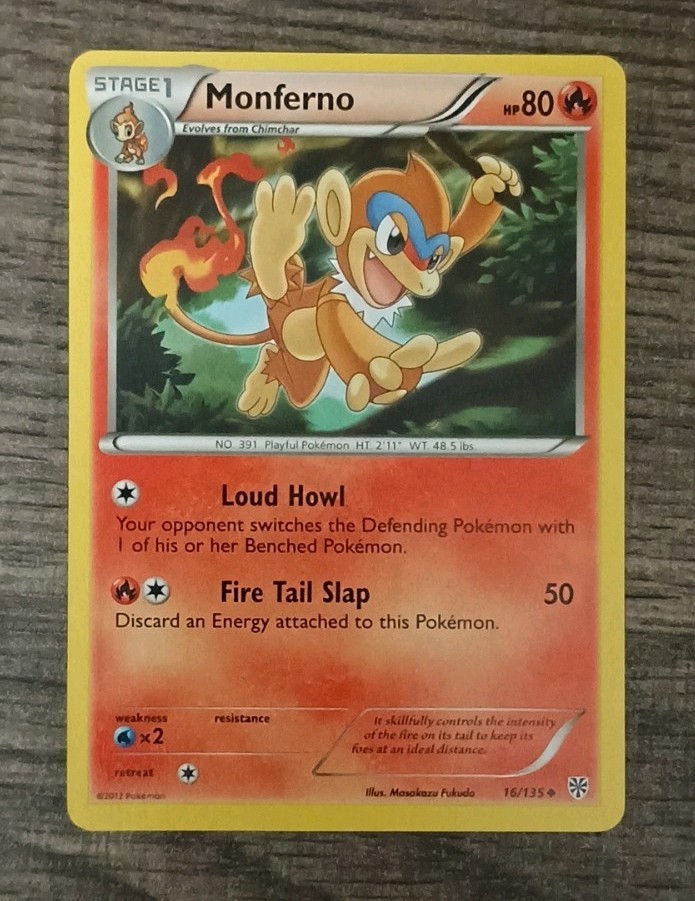 Monferno 16/135 Plasma Storm Pokemon 