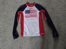 Vineyard Vines x Target American Flag Long Sleeved Rash Guard Swim L 12-14 