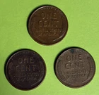 (3) Vintage WHEAT PENNIES ~ Lincoln 1 Cent ~ U.S. Penny Coins ~ 1953 and 1958 D