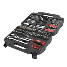 Mechanics Tool Set SAE Metric Socket Ratchet Wrench Case 145-Piece Kit Tool Box