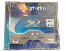 New, Sealed Verbatim BD-R Blu-ray Disc Recordable 25GB 4X Speed Hard Coat 96434