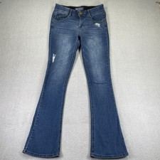 Democracy Jeans Womens 2 Blue Bootcut Ab Solution Mid Rise Dark Wash Denim