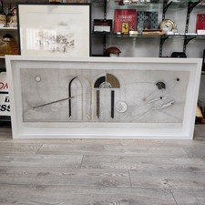Acquaforte incisione Walter Valentini La Casa del Cielo 150x50 cm