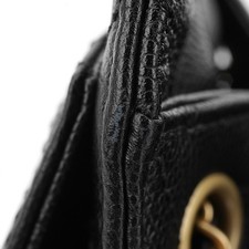 Chanel 25 Small Handbag Grained Calfskin  Gold Black