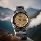Seiko 5 Automatic Vintage Watch Gold Dial 7009-8740