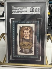 2024 Drake Maye Allen Ginter Black Frame Mini Autograph /25 SGC Auto 10