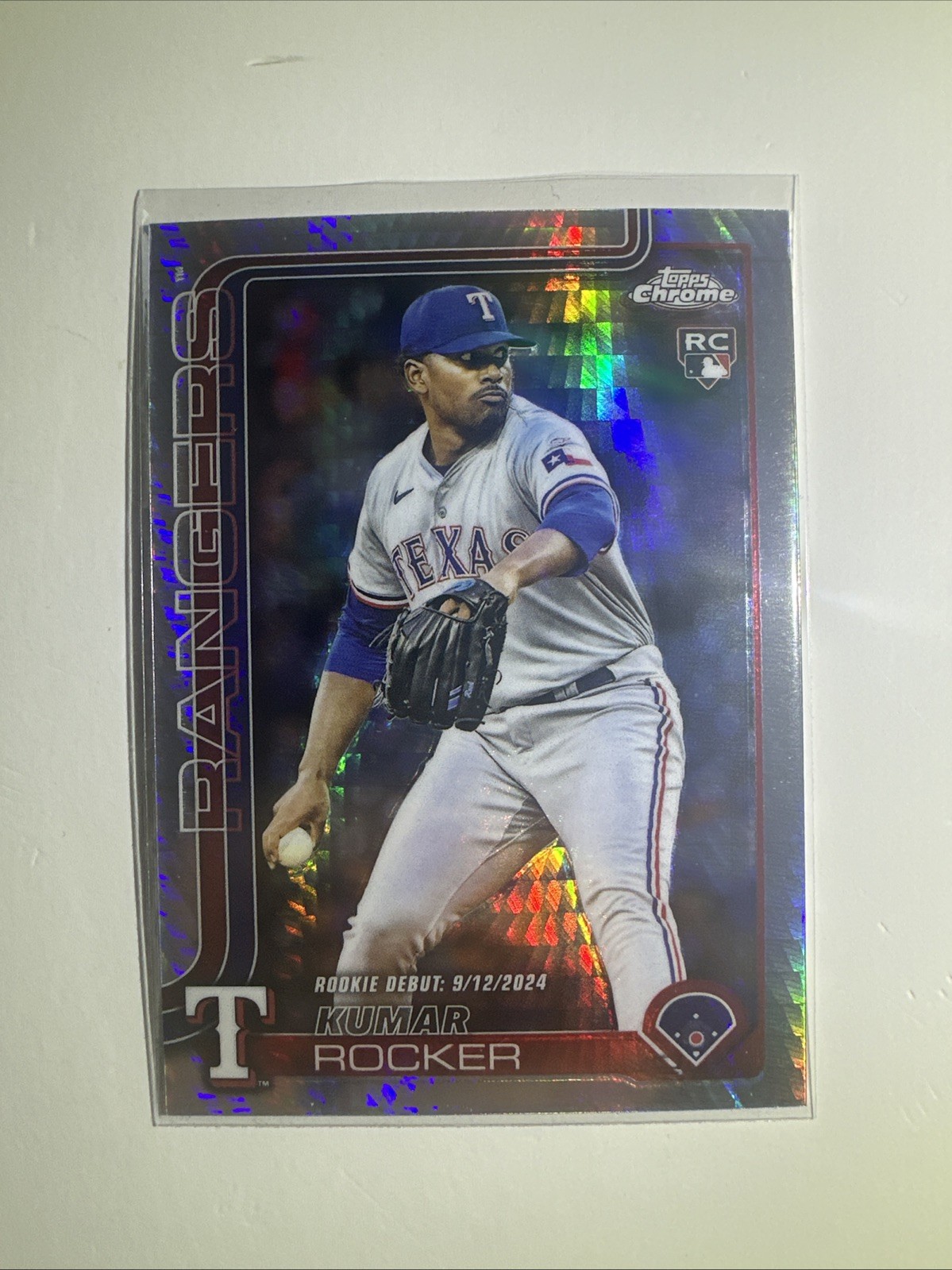 2025 Topps Chrome - Kumar Rocker #73 Prism Refractor (RC)