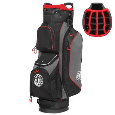 SHOPSOURCE 15 Way Top Golf Cart Bag Lightweight Club Cart Bags with Full-length Dividers
