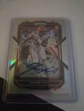 Jerome Ford 2022 Panini Prizm No Huddle Rookie Prizm Auto #346 Cleveland Browns