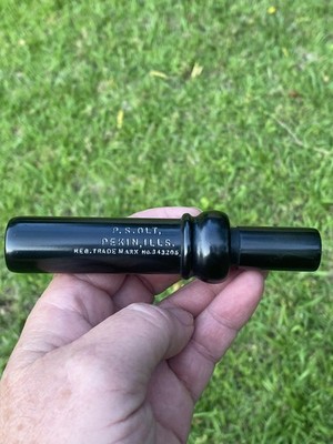 VINTAGE VERY NICE P.S. OLT KEY HOLE DUCK CALL PEKIN ILL. TRADE MARK NO. 348205