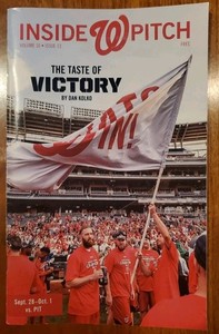 28 SEPT-1 OCT 2017 WASHINGTON NATIONALS INSIDE PITCH PROGRAM - NL EAST CHAMPS
