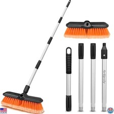 65" Car Wash Brush with Extension Pole, Soft No Scratch Cleaning Tool for