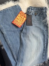 Zara x Kate Moss Bobby Gillespie Mid Waist Wide Leg Jeans Size UK 10 6840/097