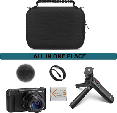 Custodia Rigida Da Viaggio Per Sony ZV-1, ZV-1F E ZV-1 II – Protezione Antigraffio Con Tasca Per Accessori – Per Vlogger - 4