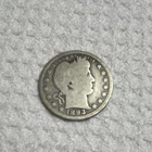 1893 S Barber Quarter 1893 Silver 25C US Coin Circulated Uncertified Ungraded