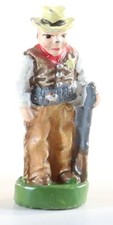 Vintage 98IRS China Lead Figure Sheriff With Rifle 1.25", Original Paint