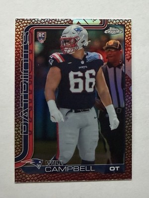 2025 Topps Chrome - Rookies Will Campbell #379 Leather Refractor (RC)