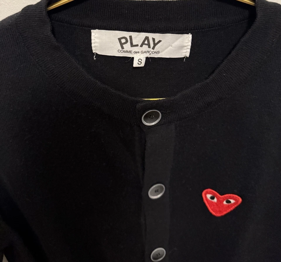 PLAY COMME DES GARCONS Black Cardigan - Image 2 of 4