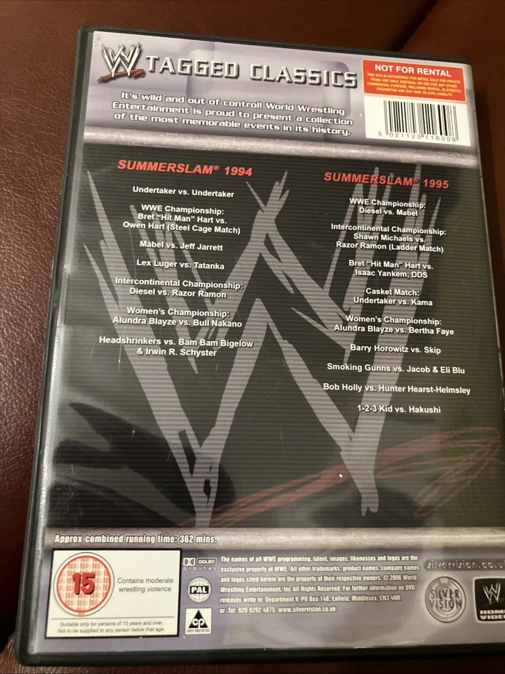 WWE Tagged Classics Summerslam 1994 & 1995 DVD (2 Disc Set) WWF - Image 2 of 2