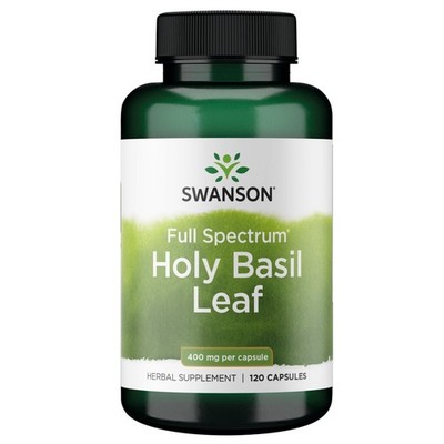 Swanson Holy Basil Leaf (Tulsi) - Stress Support and 120 Count (Pack of 1) 