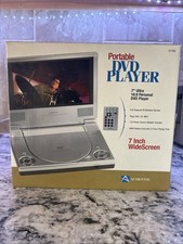 Audiovox Model D1708 Portable DVD Player 7" Complete w Battery and Remote In Box