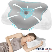Ergonomic Memory Foam Neck Pillow Sleep Cervical Support Sleeping Cushion New