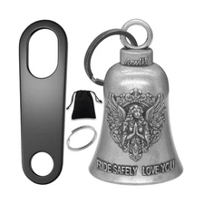 Motorcycle Bell - Biker Guardian, Luck Riding Bell w/ Key Chain