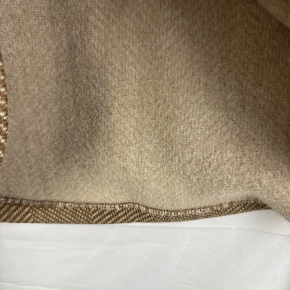 Suéter J.Crew Factory Marrón Espiga Capucha Cuello Acogedor Forrado de Vellón Talla L Foto 3 de 4