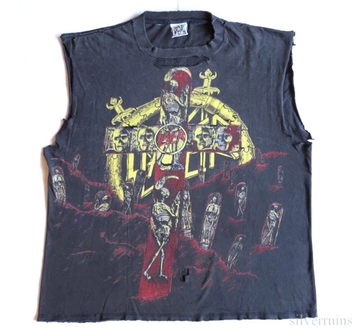 Slayer Vintage T Shirt Seasons In The Abyss Tour Concer 1990s vintage concert t-shirt, vintage, single stitch, B+ condition