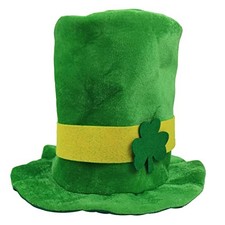 Top Hat, Shamrock Green Velvet, St. Patrick's Day Costume Hat for Men and