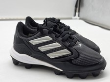 Adidas PUREHUSTLE 3 Shoes Kid Size 11K Black Baseball Cleat IG7142 Damage Stains