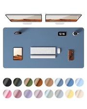 Leather Desk Pad Protector Office Desk Mat Large Mouse Pad Non-Slip PU Leathe...