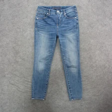 JAG Jeans Women's 27 Blue Light Wash High Rise Boyfriend Crop Jeans