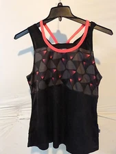 Louis Garneau Women's Shape Sens Tank Large Black Diva Pink Retail $64.99