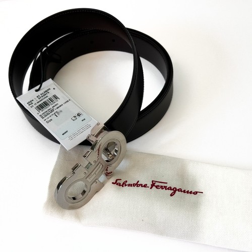 Ferragamo ORIGINAL Herren 44 42 40 38 schwarz braun Wendegürtel Gancini Schnalle - Bild 7 von 9