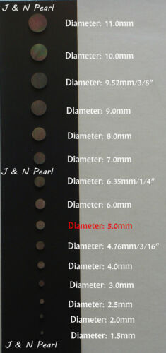 100pcs+5pcs Free 5mm Black Mother of Pearl Guitar Banjo Mandolin Fretbaord Dots - Picture 2 of 2